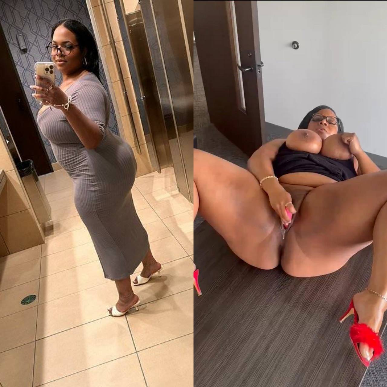 New leak sextape- big booty ebony African babe masturbation video