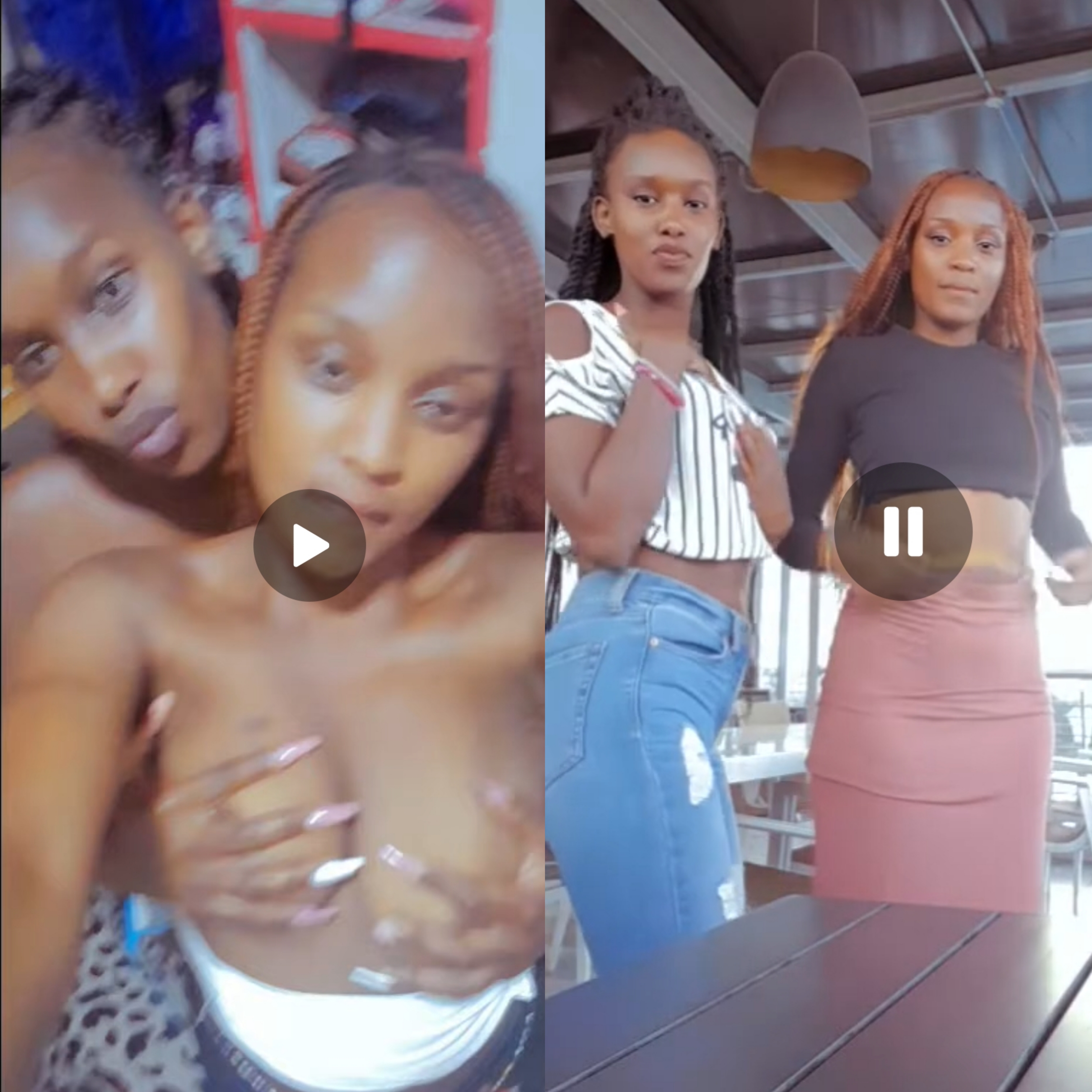 Lesbian sextapes – miss tergech and cousin fuck on camera