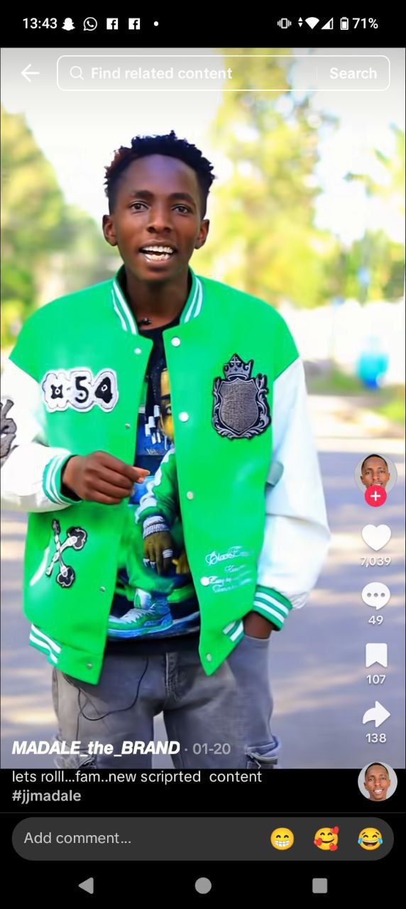 Madela bending one of his follower behind the camera 🤳